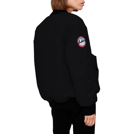 Женская куртка BOMBER из натурального гусиного пуха Черный Женская куртка BOMBER из натурального гусиного пуха Черный
