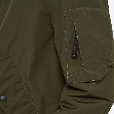 Мужская куртка BOMBER из натурального гусиного пуха Хаки Мужская куртка BOMBER из натурального гусиного пуха Хаки