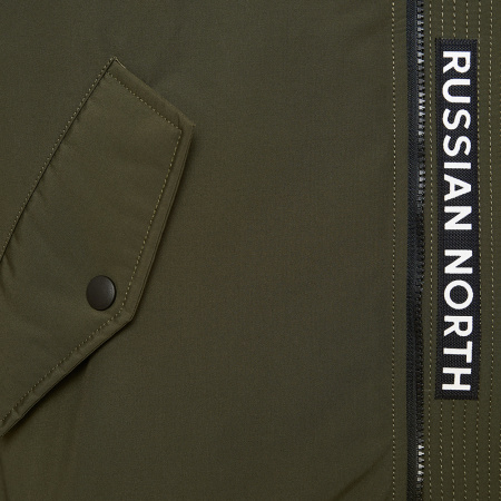 Мужская куртка BOMBER из натурального гусиного пуха Хаки Мужская куртка BOMBER из натурального гусиного пуха Хаки