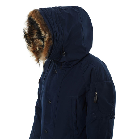 Повседневная оверсайз парка MIR-1 для холодной городской зимы. Цвет: Синий