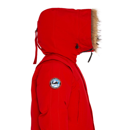 Повседневная оверсайз парка MIR-1 для холодной городской зимы. Цвет: Красный
