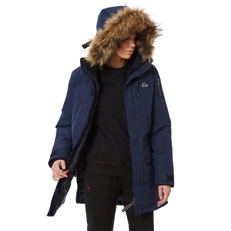 Женская парка POLARIS для суровой зимы. Цвет: Синий