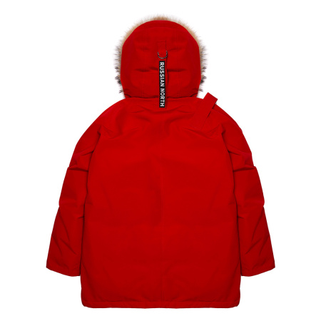 Повседневная оверсайз парка MIR-1 для холодной городской зимы. Цвет: Красный