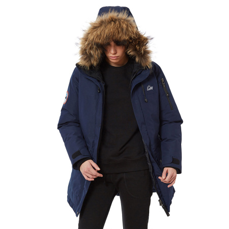 Женская парка POLARIS для суровой зимы. Цвет: Синий